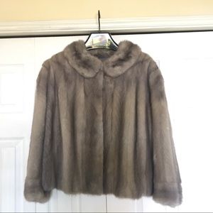 Vintage silver mink fur jacket - gorgeous!